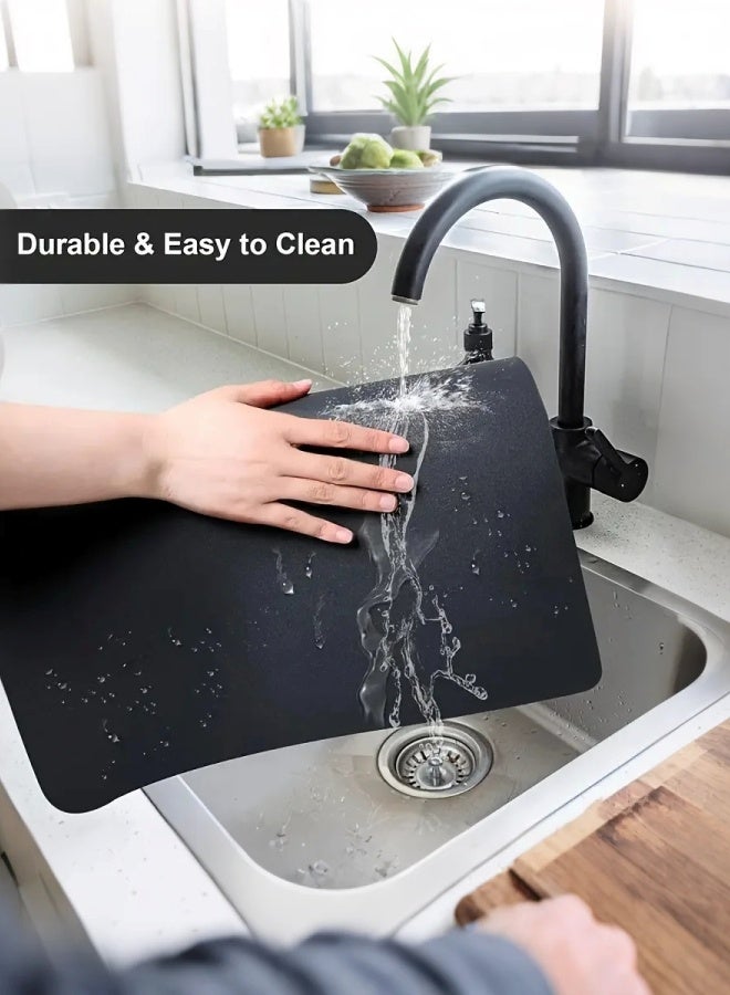 1pc Colorful Floral-Shaped Quick-Dry Kitchen Countertop Mat - Absorbent & Heat-Resistant, Multipurpose for Dish Drying, Pet Feeding & Home Decor, Easy to Clean, Dish Drying Mat - Image 5