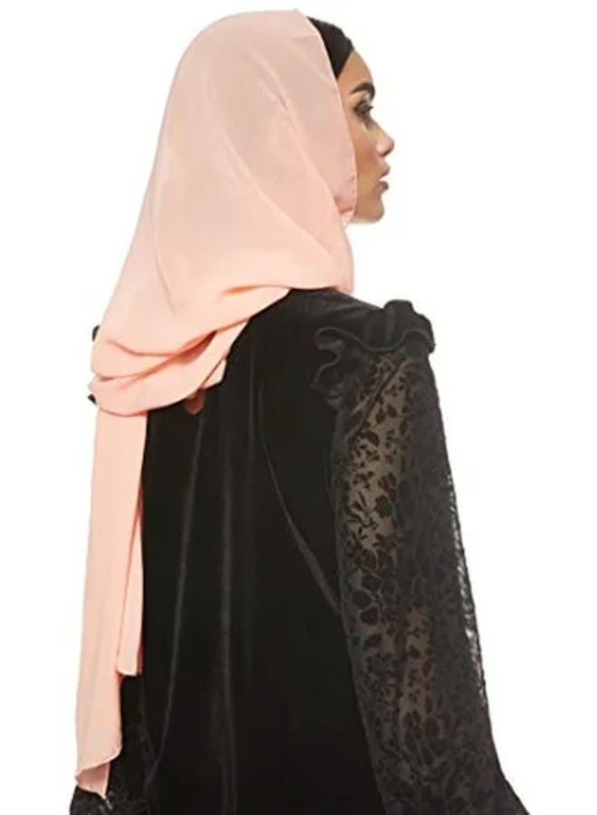 SHOPI حجاب شيلة شيفون سادة وردي - Image 2