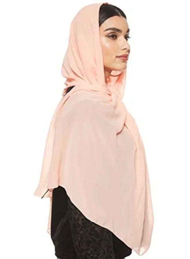 SHOPI حجاب شيلة شيفون سادة وردي - Image 4