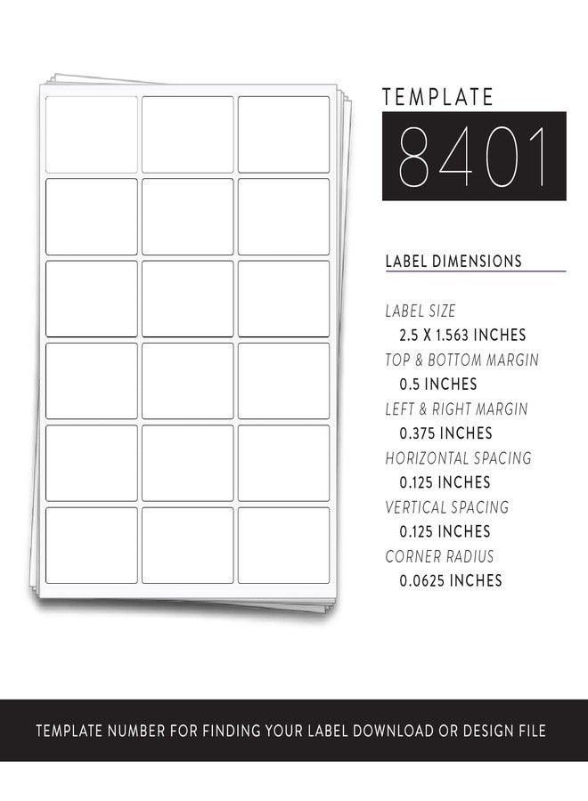 Dashleigh Mini Candy Bar Labels, 180 Blank Printable Stickers 2.5x1.5 Inch for Miniature Chocolate Bars - Party Favor Wrapper Labels for Wedding, Graduation, Birthday, Baby Shower, Inkjet and Laser - Image 4