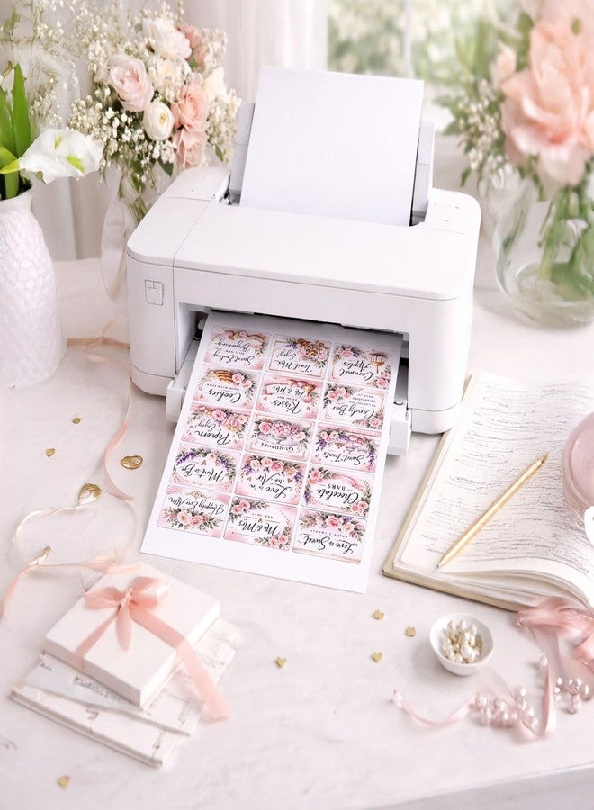 Dashleigh Mini Candy Bar Labels, 180 Blank Printable Stickers 2.5x1.5 Inch for Miniature Chocolate Bars - Party Favor Wrapper Labels for Wedding, Graduation, Birthday, Baby Shower, Inkjet and Laser - Image 2