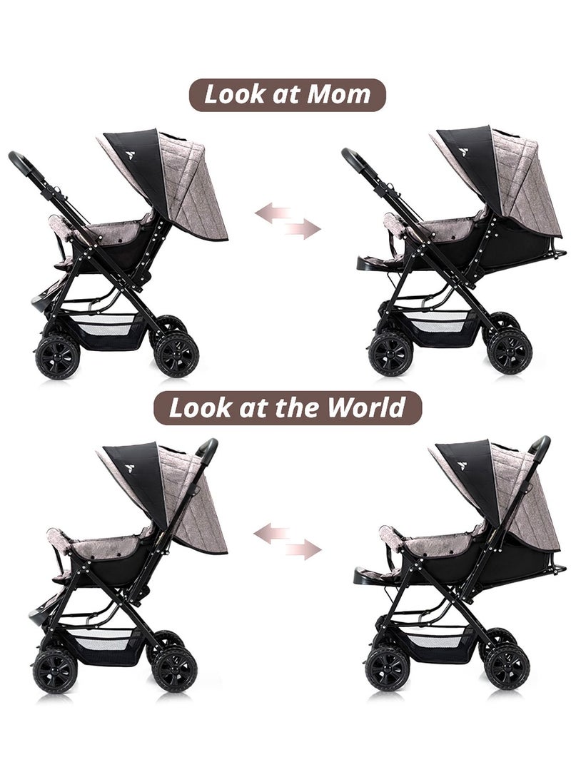 عربة أطفال ذات وجهين من Look At Me مع مقعد واسع ومظلة أنيقة - كاكي - pzsku/ZC48D7B468851515A758FZ/45/_/1674474339/875f2518-a1e5-4e1d-bcdd-ec1045a21e5d