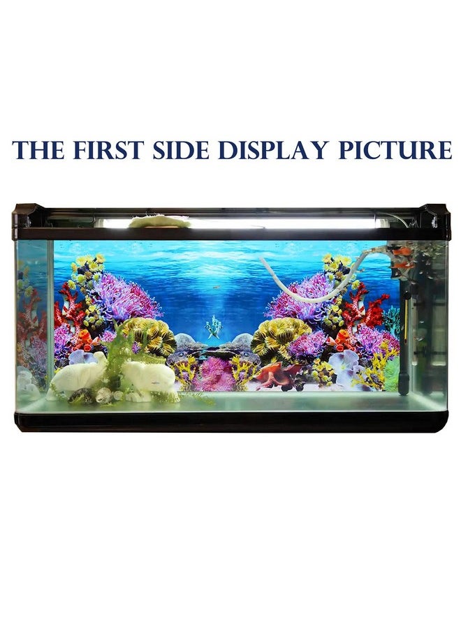 ELEBOX ELEBOX New 20" x 48" Fish Tank Background Paper Wallpaper 2 Sided Colorful Seaweed Water Plants Aquarium Background Picture  - Image 4