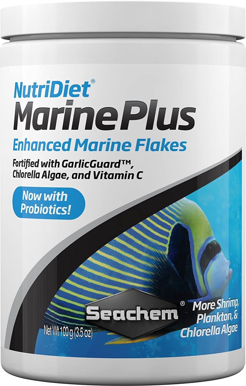 Seachem NutriDiet Marine Plus Flakes - Probiotic Fish Food Formula with Entice 100g - Image 2