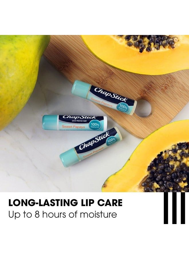 chapstick Papaya 100% Natural Lip Butter Tube, Lip Balm - 0.15 Oz, Non-Tinted, Sweet Papaya  - Image 5