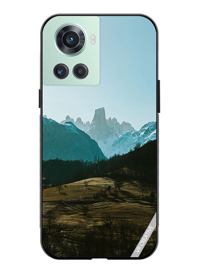 VR CREATIVE Protective Case Cover For OnePlus 10R Green Hills Design Multicolour - Image 1