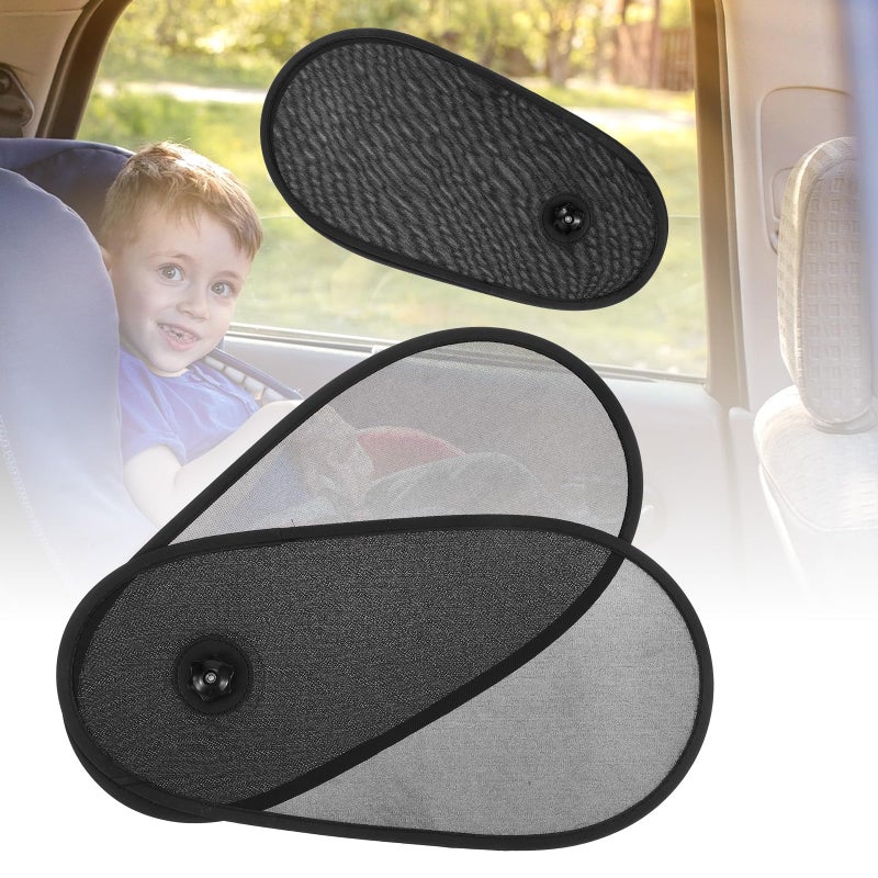 PercyEffie 2 PCS Car Window Shade for Baby Adjustable Rotatable Automotive Mesh Sun Blocke Driver Side Window Car Sunshades with Suction Cups Glare and UV Rays Protection Fits Most of Vehicle - Image 3