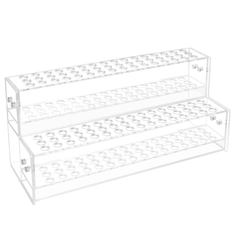 Hoceium 96Slots Acrylic Pen Holder for Desk2Tier Clear Pencil Display Stand for Craft Shows12mm Beadable Pens Organizer Color Paint Pencil Holder Makeup Brush Rack Pen Cup for School Classroom Supplies - Image 2