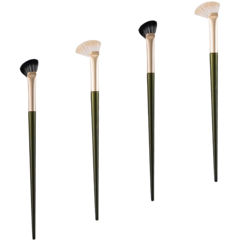 OUNONA 4Pcs Angled Nose Contour Brushes Concealer Brush for Highlighting Blending Premium Synthetic Hair for Makeup Application for Women and Makeup Artists - Image 1