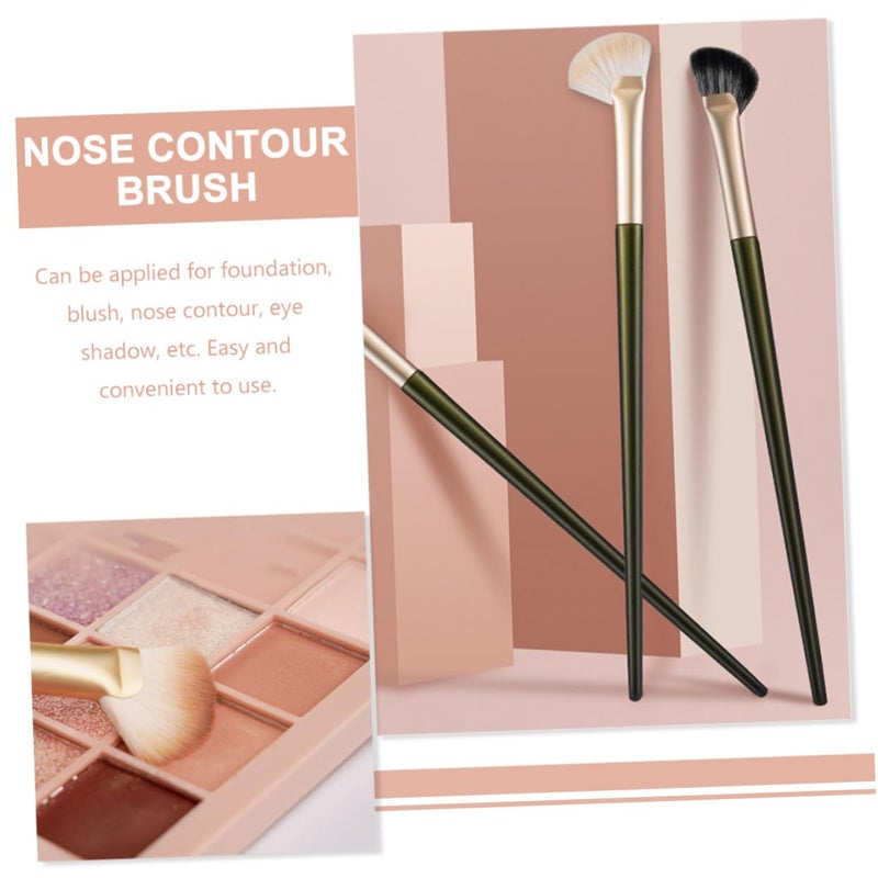 OUNONA 4Pcs Angled Nose Contour Brushes Concealer Brush for Highlighting Blending Premium Synthetic Hair for Makeup Application for Women and Makeup Artists - Image 4