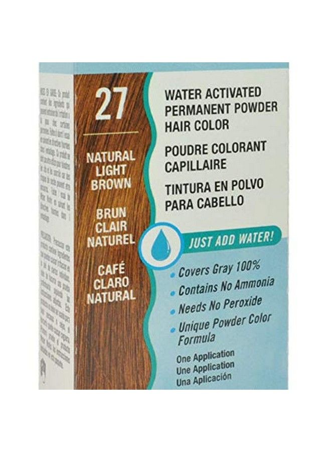 C.N. New Water Works Permanent Powder Hair Color #27 Natural Light Brown For Men And Women Specially Formulated To Cover Gray 0.21 Oz - Image 3