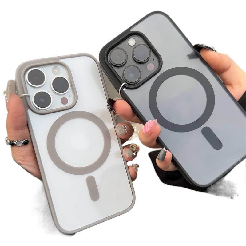غطاء MagSafe | Acrylic+Silicone حماية من السقوط | رمادي تيتانيوم | مقاوم للصدمات لـ iPhone 11 Pro Max - Image 3