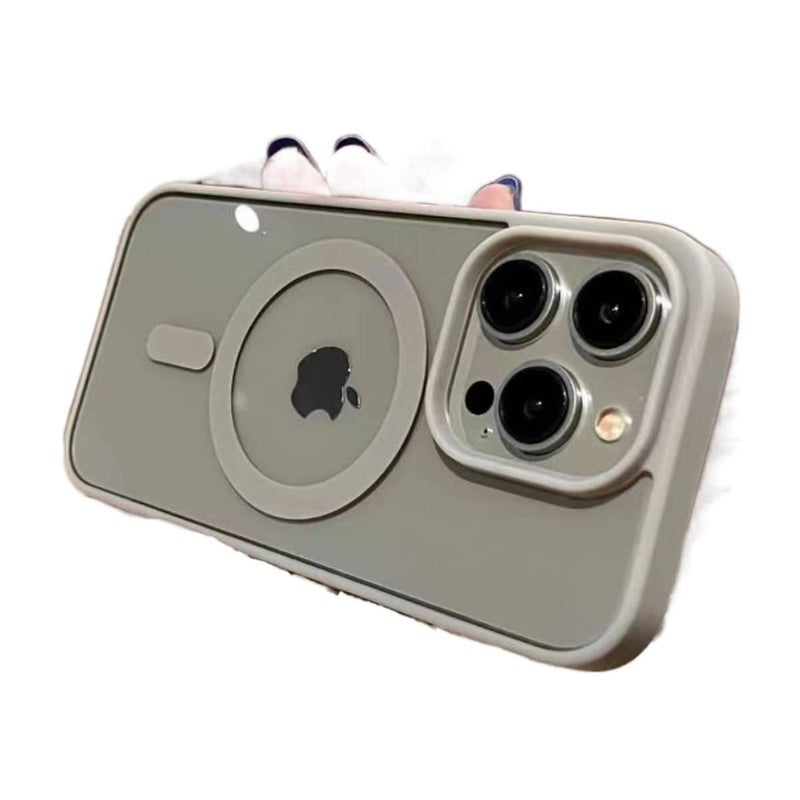 غطاء MagSafe | Acrylic+Silicone حماية من السقوط | رمادي تيتانيوم | مقاوم للصدمات لـ iPhone 11 Pro Max - Image 1