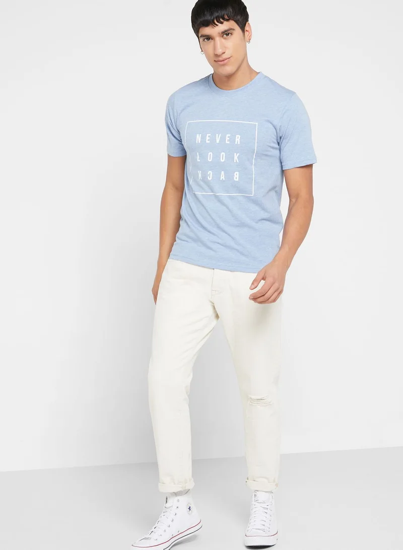 Seventy Five Never Look Back Melange T Shirt