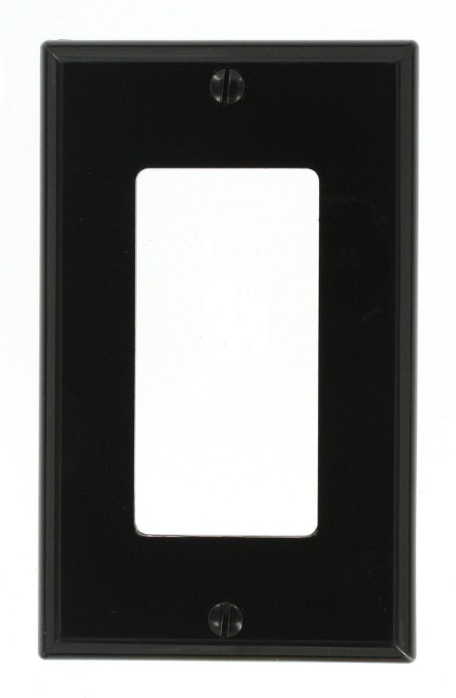 Leviton 80401-NE 1-Gang Decora/GFCI Device Wallplate, Standard Size, Thermoplastic Nylon, Device Mount, Black - Image 5