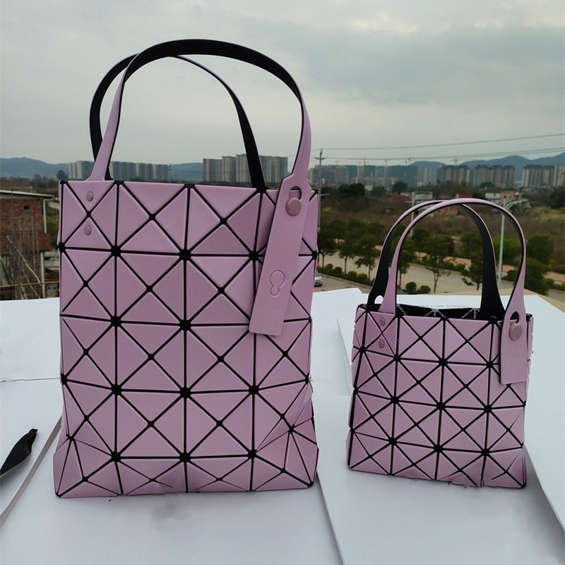 Six-Grid Large Square Box Geometric Rhombic Tote Bag Shoulder Crossbody Handbag Women'S Bag Underarm Bag - Image 3