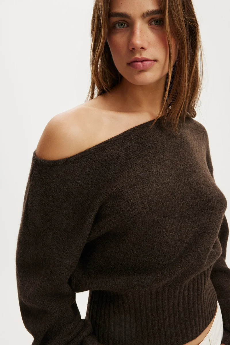 Cotton On  Softest Luxe Off Shoulder Knit for Women | Best Price UAE