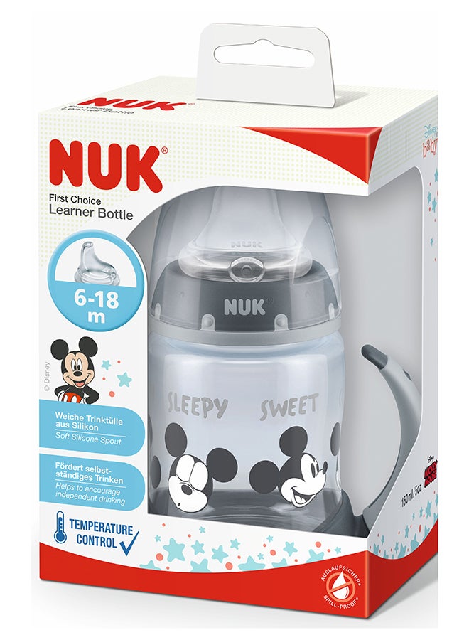 NUK First Choice Learner Bottle  150Ml 6 18M Mickey (Gray)