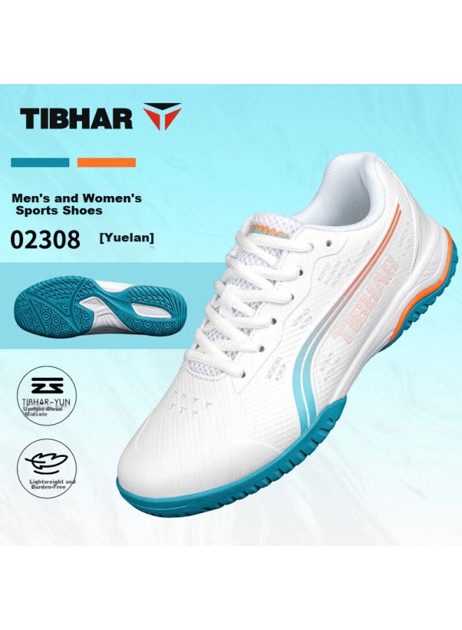 Tibhar Table Tennis Shoes Uni Summer Anti-slip Durable Breathable Training Sports Shoes 02308 Blue Size 36