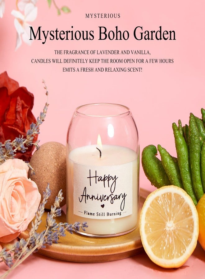 NATCENSE Anniversary Candle Gifts for Couples,Men & Women - 9oz Soy Wax Candle in Cute Jar, Romantic Gifts for Wife,Husband,Girlfriend-Aniversario for Milestone Celebrations (Anniversary Candle) - Image 2