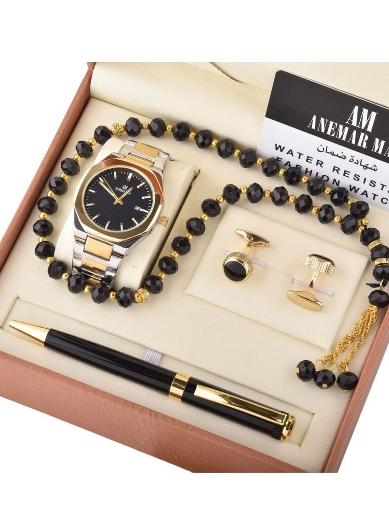 ANEMAR MAN Luxurious watch set - with bracelet, pen and cupcake for men
