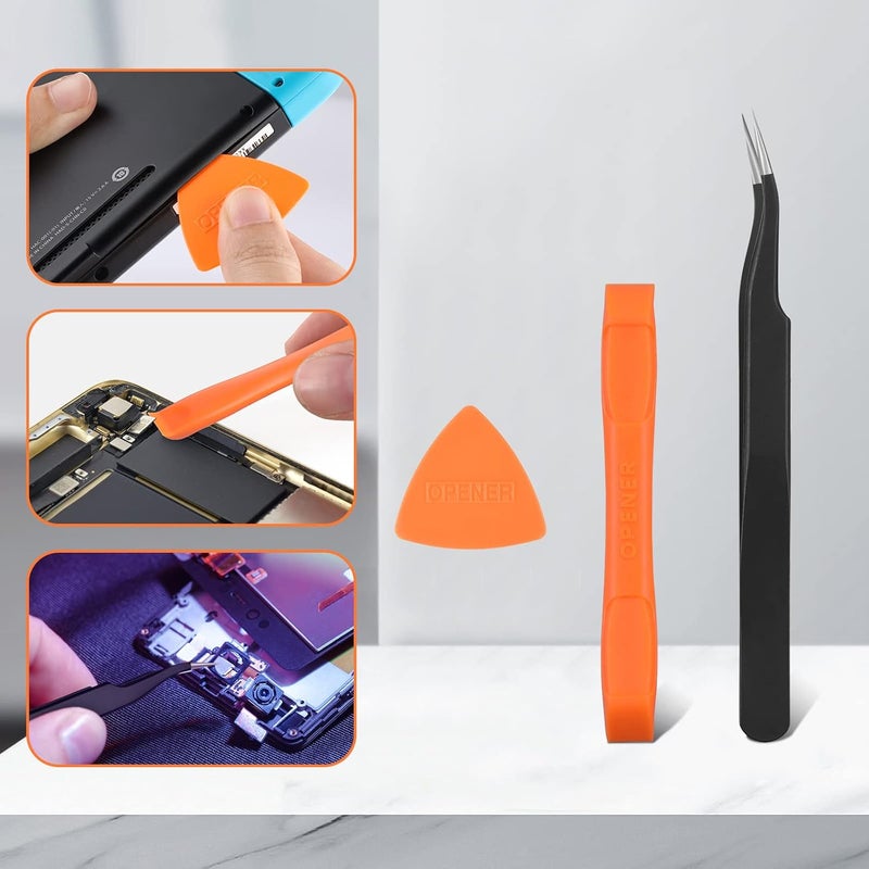 JOREST Screwdriver Kit for Switch 6Pcs Repair Set with Triwing Y00Y1Phillips PH000 Tweezers Crowbar Triangle Pry for Switch Lite Joycon Controller Wii Gameboy Advance SP Gamecube - Image 5