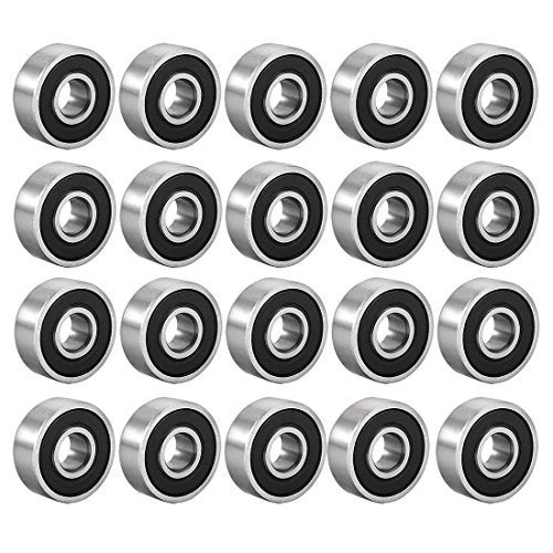 uxcell 6062RS Deep Groove Ball Bearing Double Sealed 180016 6mm x 17mm x 6mm High Carbon Steel Z1 Bearings Pack of 20 - Image 1