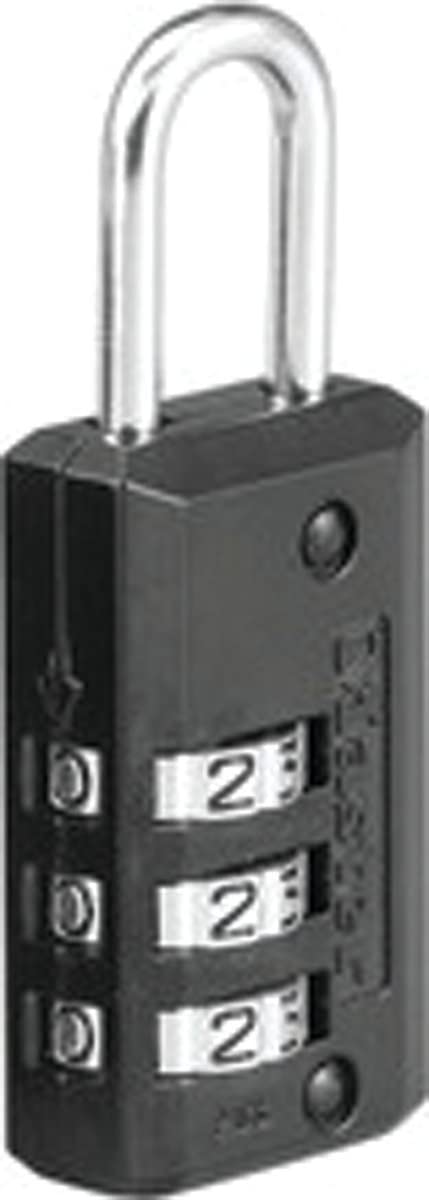 Master Lock Master Lock Black Set Your Own Combination Luggage Lock, Custom Combo Suitcase Padlock for Travel Bags or Backpacks, 646T , 2 Count ( Pack of 1)  - Image 1