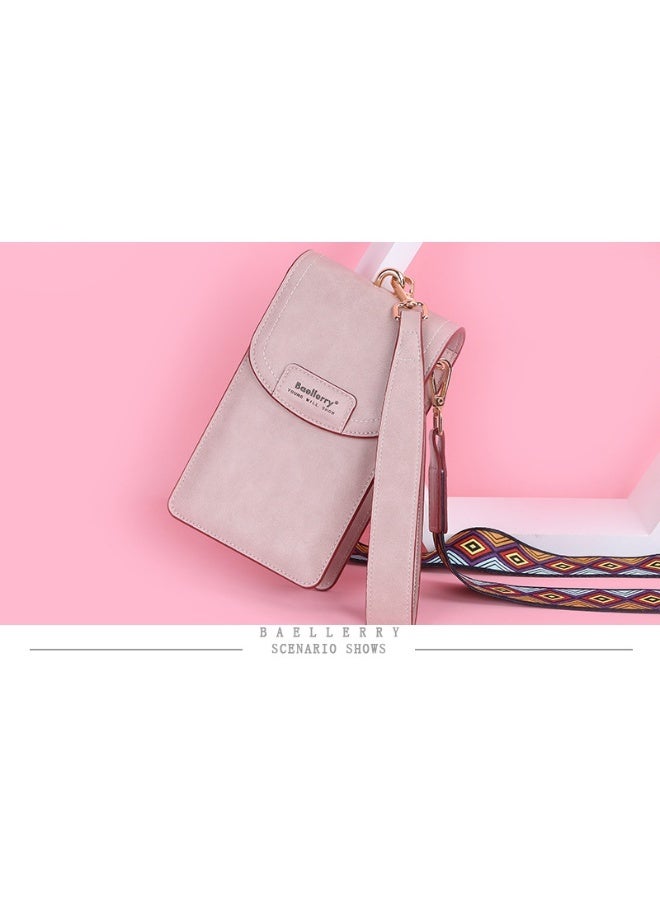 baellerry Women's Mobile Phone Bag Fashion Buckle Crossbody Bag Vertical Large Capacity Advanced Sense Shoulder Bag  - Image 5
