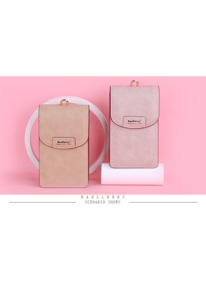 baellerry Women's Mobile Phone Bag Fashion Buckle Crossbody Bag Vertical Large Capacity Advanced Sense Shoulder Bag  - Image 3