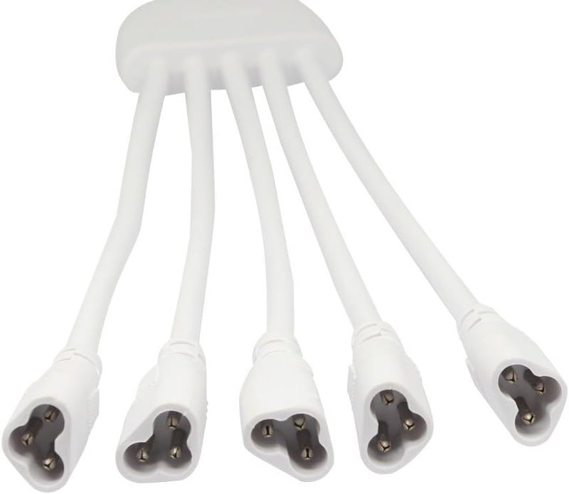 SinLoon SinLoon T5 T8 LED Splitter Cable 3Pins LED Wire Connector 5 Way Splitter Extension Cord for Ceiling Lights LED Tube Lamp Holder Socket1to 5  - Image 3