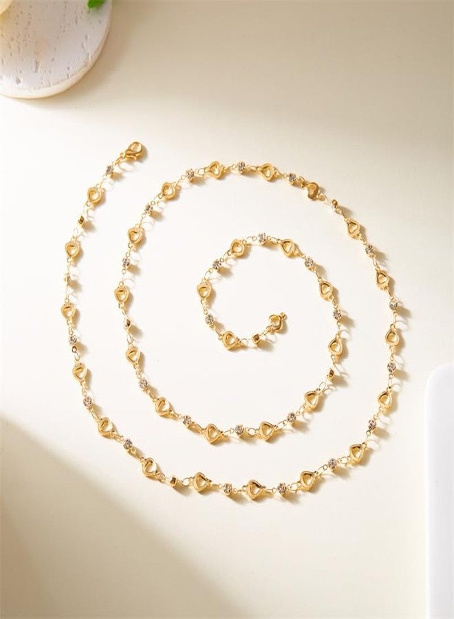 ANGLEQUEEN Lariat Necklace for Women Dainty Gold/Silver Long Necklaces Trendy Y-Shaped Pendant Necklace Layered Beaded Chain Necklaces, Large, Metal, No Gemstone - Image 5