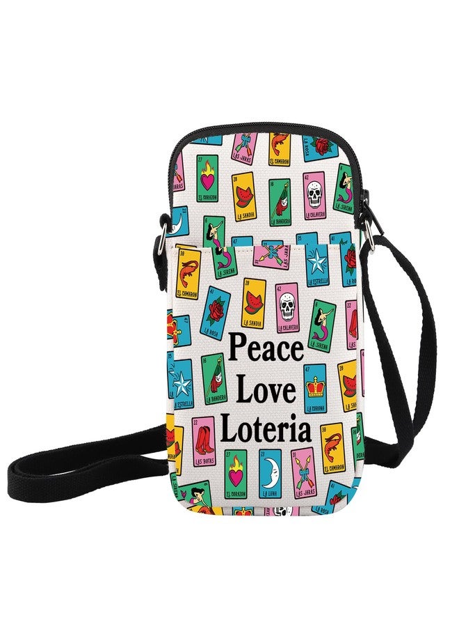 JXGZSO Mexican B Crossbody Bag Lottery Lover Gift Peace Love Loteria Shoulder Bag Mexican Loteria Game Bag - Image 1
