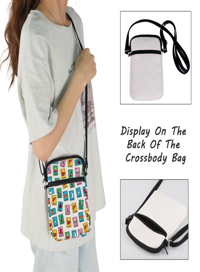 JXGZSO Mexican B Crossbody Bag Lottery Lover Gift Peace Love Loteria Shoulder Bag Mexican Loteria Game Bag - Image 4