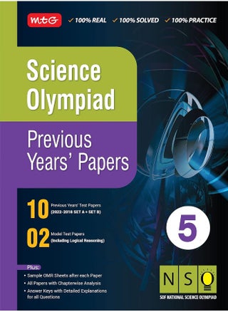 MTG Science (NSO) Olympiad Previous Years Papers with Mock Test Papers Class 5 - Sample OMR Sheet with Chapterwise Analysis | SOF Olympiad Books For 2023-24 Exam MTG Editorial Board - pzsku/ZC48EB17921F08E8BCA90Z/45/_/1730195245/ca3637fd-6111-4fdc-b961-e698c1f72ec3