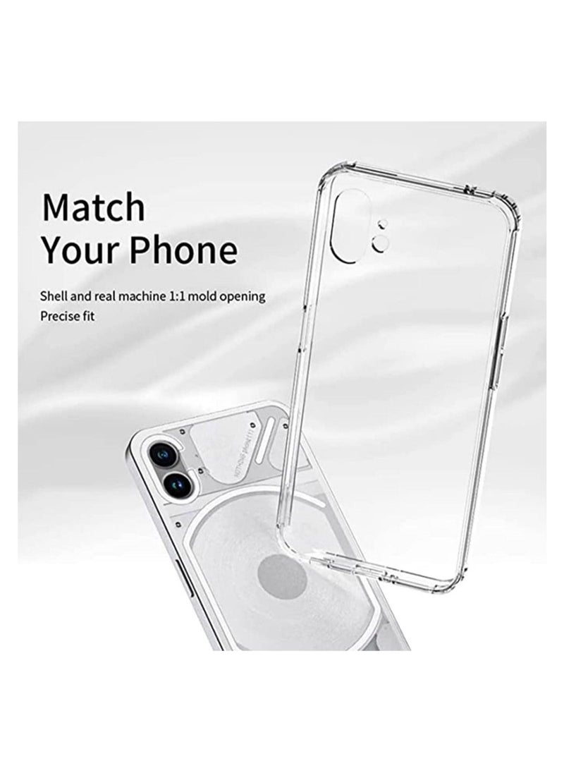 Raxoom (1+2pcs) Compatible with Nothing Phone 1 Case Clear Transparent with Screen Protector Reinforced Corners TPU Shock-Absorption Flexible Cell Phone Cover - Image 5