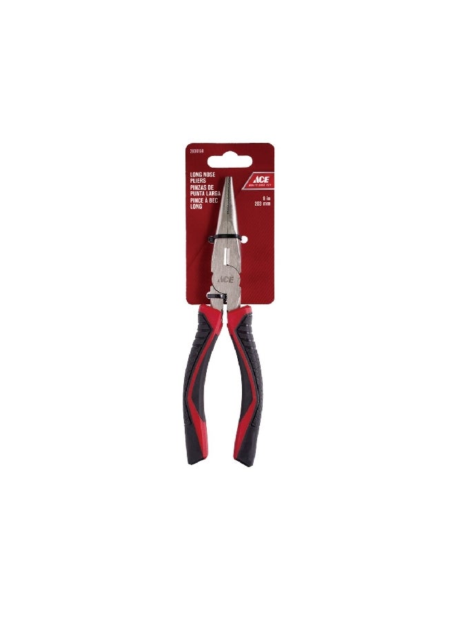 ACE Dual Compound Nose Plier Black and Red 8 Inch XM18010377