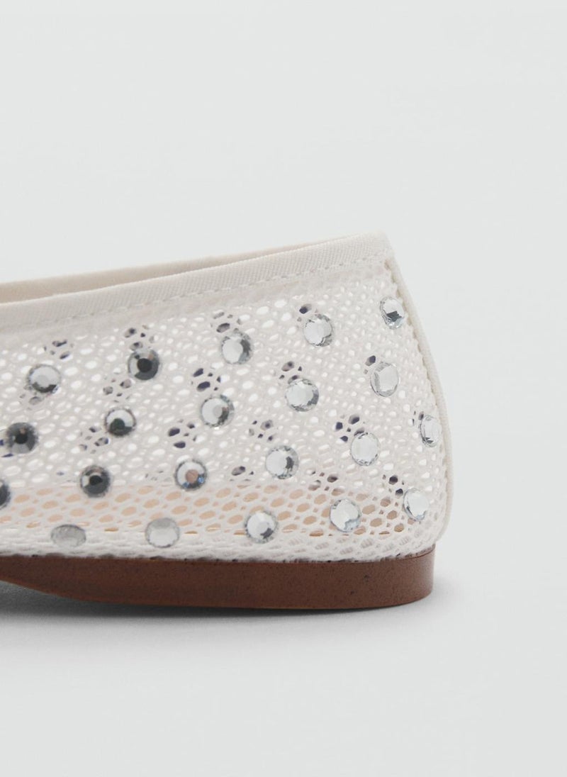 MANGO - Mesh Shoe With Rhinestone Detail - Image 1