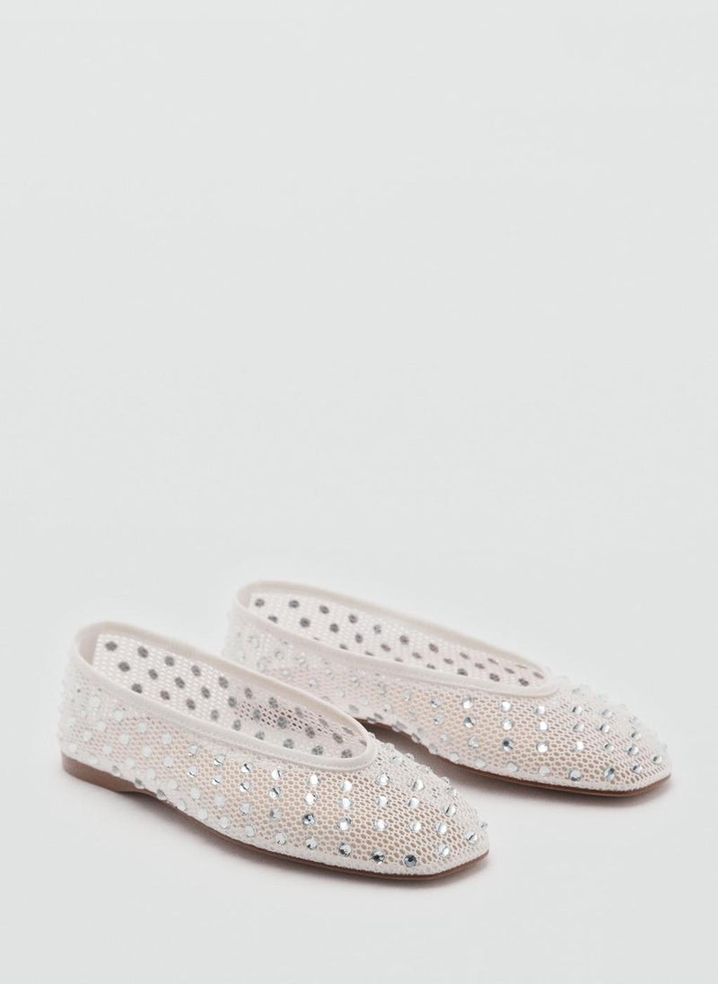 MANGO - Mesh Shoe With Rhinestone Detail - Image 1