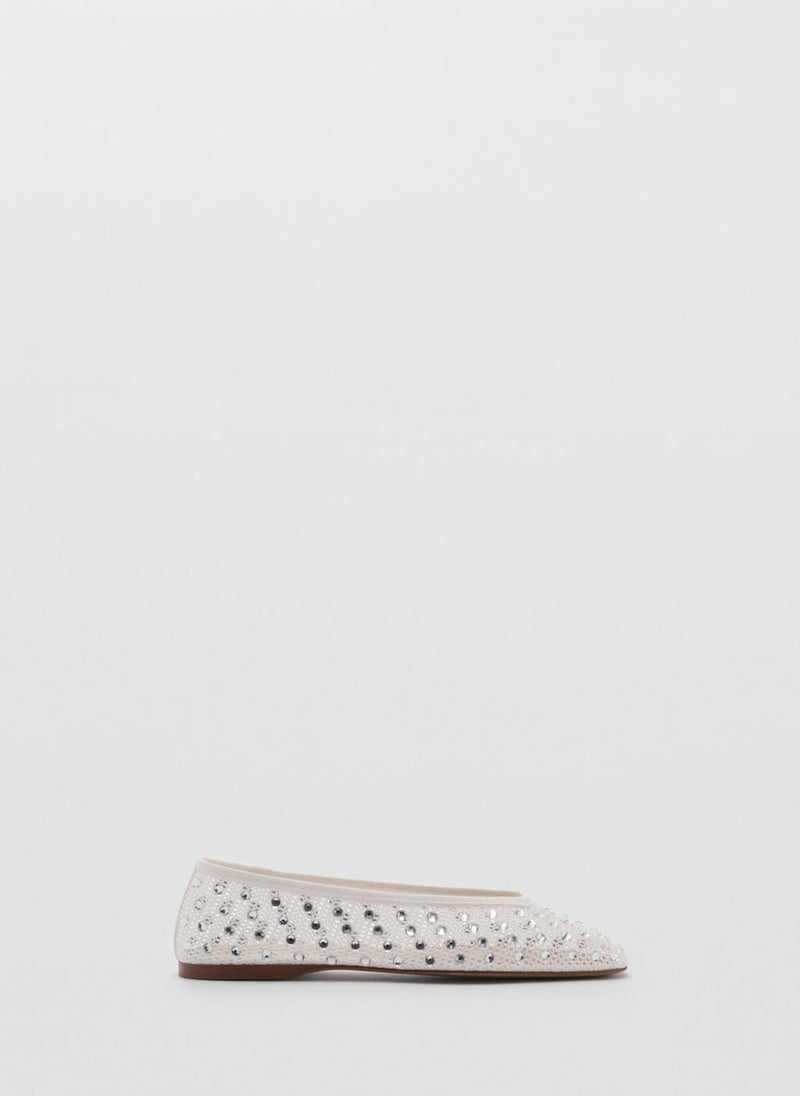 MANGO - Mesh Shoe With Rhinestone Detail - Image 1