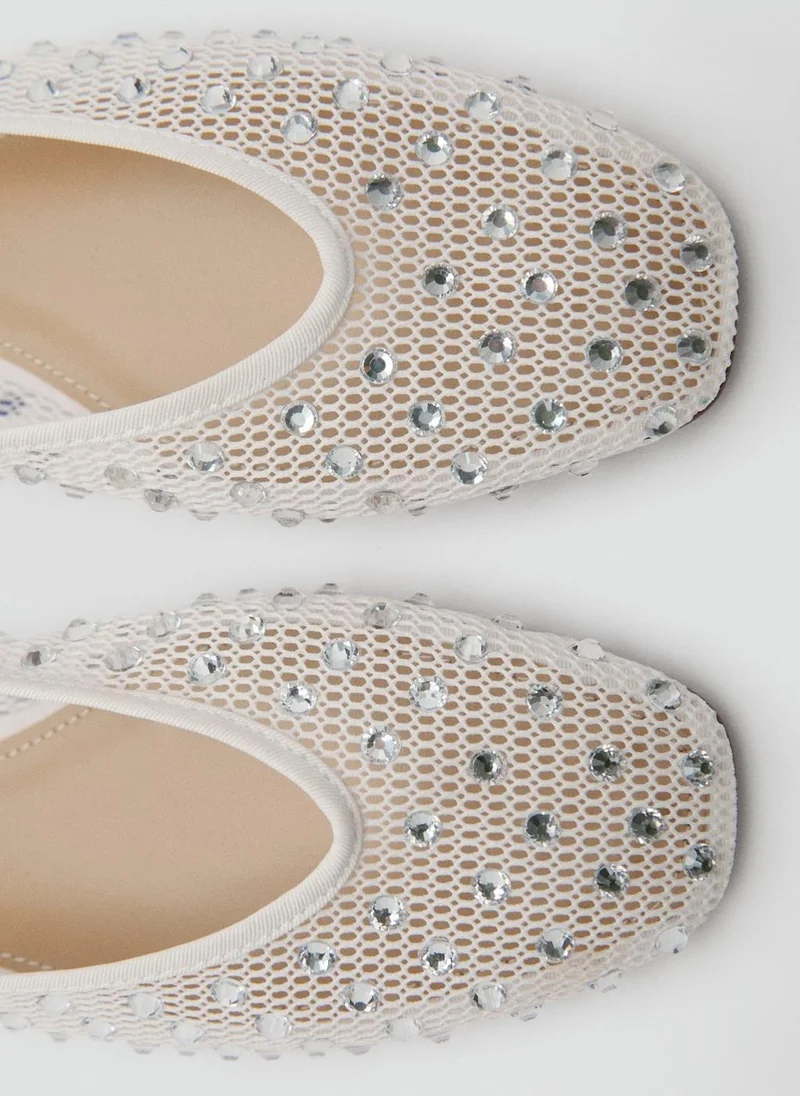 MANGO Mesh Shoe With Rhinestone Detail