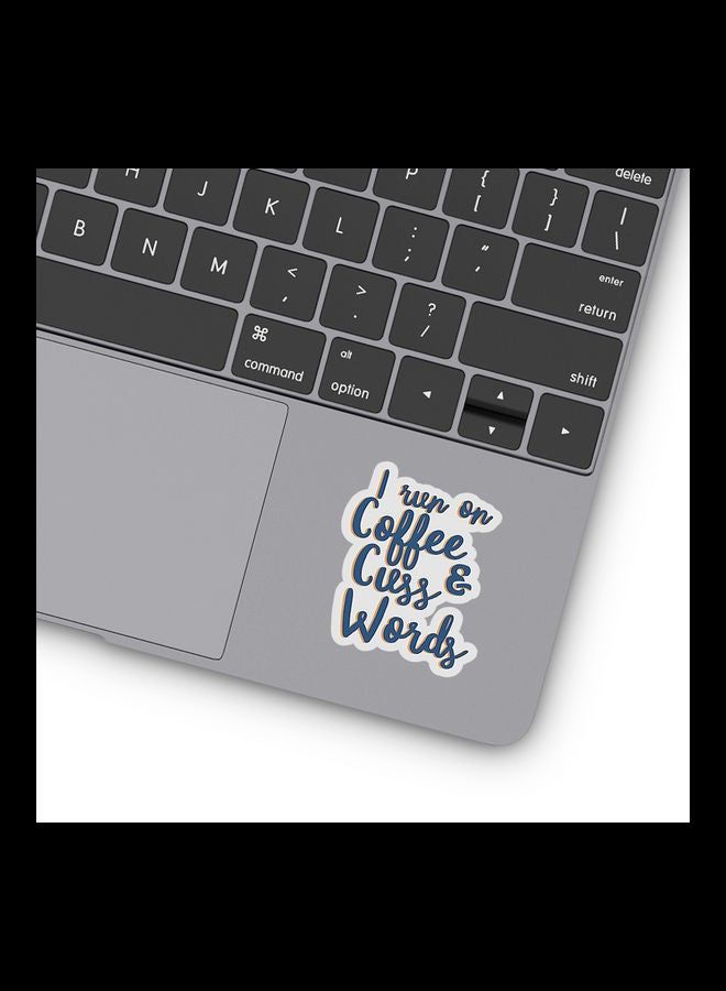 RKN Coffee And Cuss Words Vinyl Stickers For Laptop - Image 1