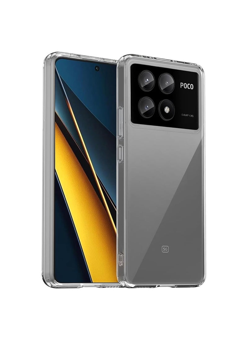 X-level Xiaomi Poco X6 Pro 5G Case,Tersely Clear Case Cover  - Soft Slim & Shockproof TPU Bumper Skin - Transparent Crystal Protective Suit Back Cover  - Image 1