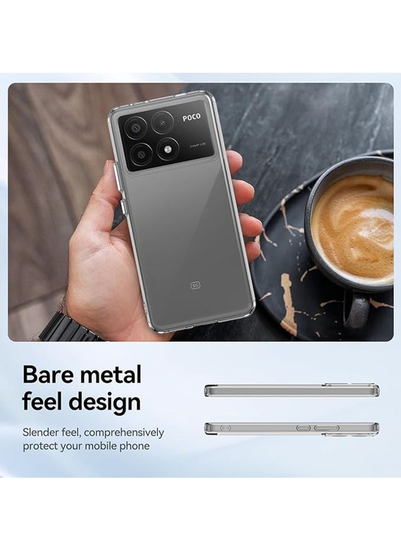 X-level Xiaomi Poco X6 Pro 5G Case,Tersely Clear Case Cover  - Soft Slim & Shockproof TPU Bumper Skin - Transparent Crystal Protective Suit Back Cover  - Image 5