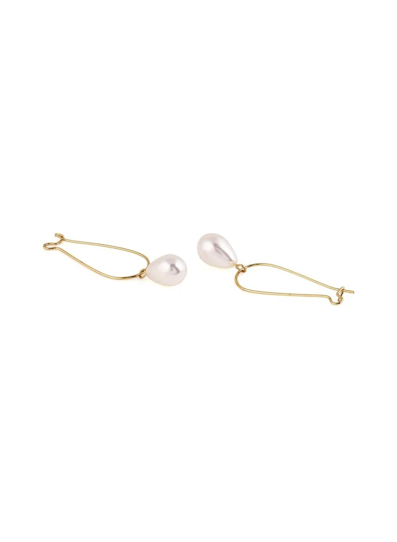Priyaasi Plated Pearls Beaded Contemporary Drop Earrings