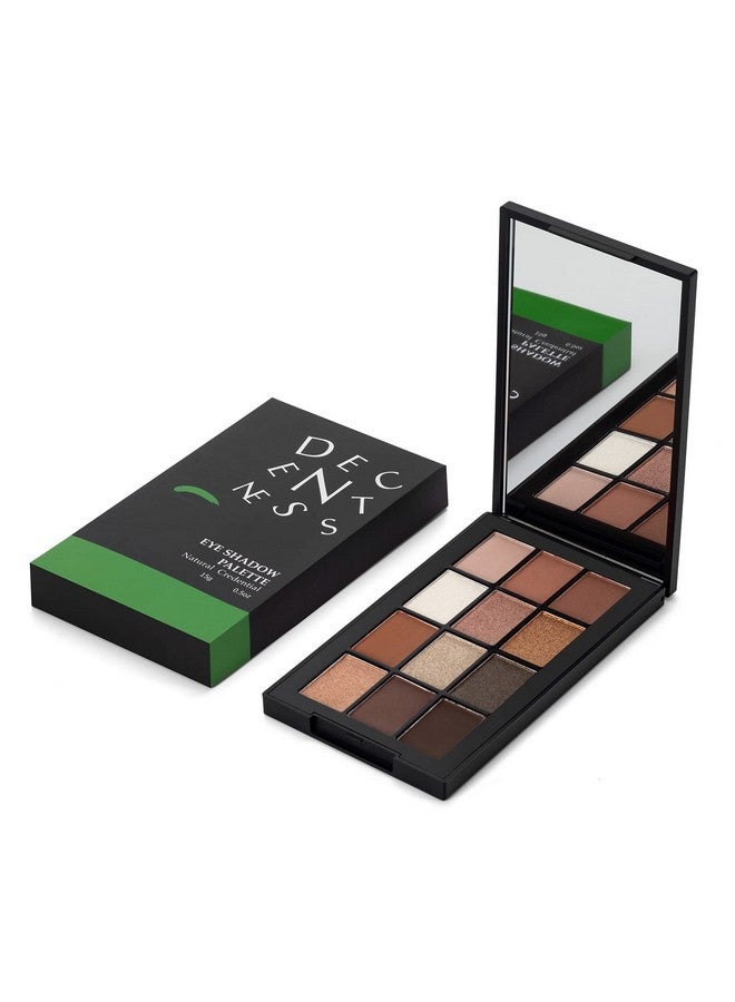 DECENTNESS 12 Colors Eyeshadow Palette Makeup Shades Nude Matte Shimmer Glitter Pigment Pro Long Lasting&Waterproof Highlighting Makeup Paletteideal Gift(Natural Credential) - Image 2