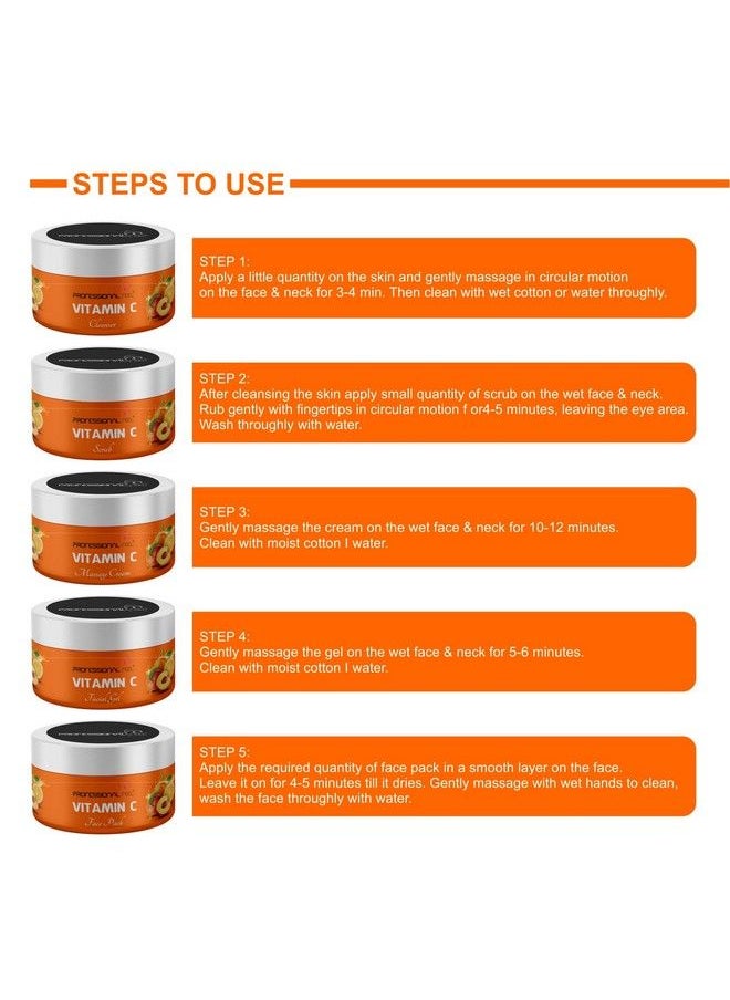 professional feel Vitamin C Facial Kit 250 Gm (Set Of 5)  - Image 3