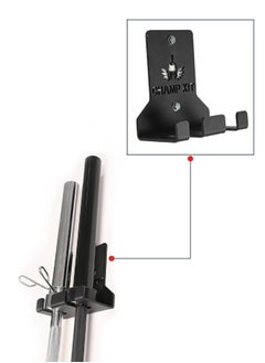 CHAMP KIT 2 Bar Wall Mount for Home Gym and Gym, Vertical Wall Barbell Holder Save Plenty of Space, Secure Vertical Bar Storage Rack Wall Mounted Black  - Image 1