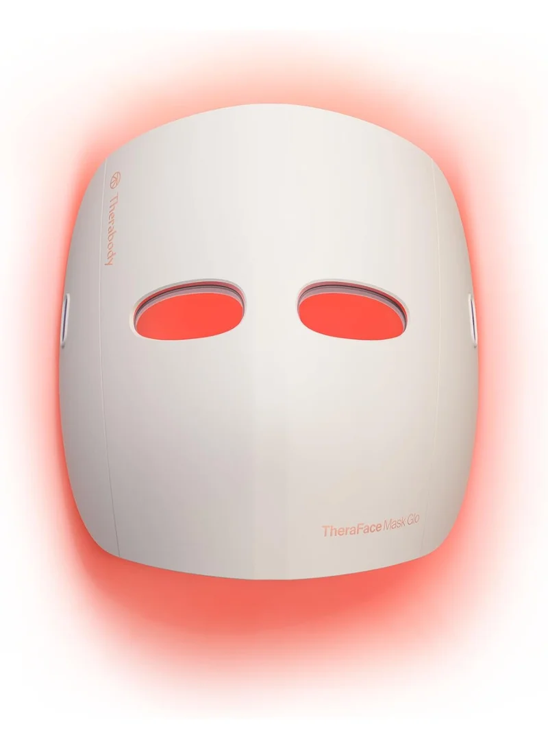 Therabody Therabody Mask Glo, LED Face Mask with Red, Blue, & Infared Light, Vibrating Massage, Cordless Design, Adjustable Straps, and USB-C Charging