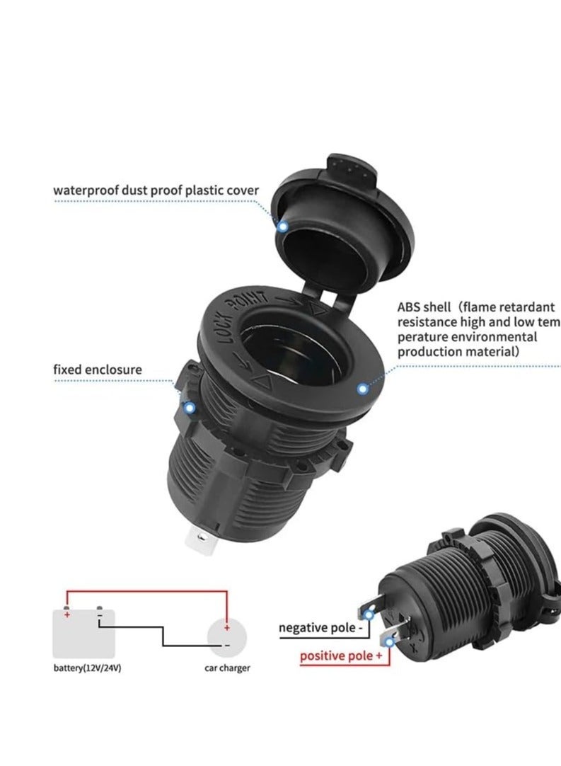 SOLDOUT 12V Waterproof Cigarette Lighter Car Marine Motorcycle ATV RV Power Outlet Socket - Image 4